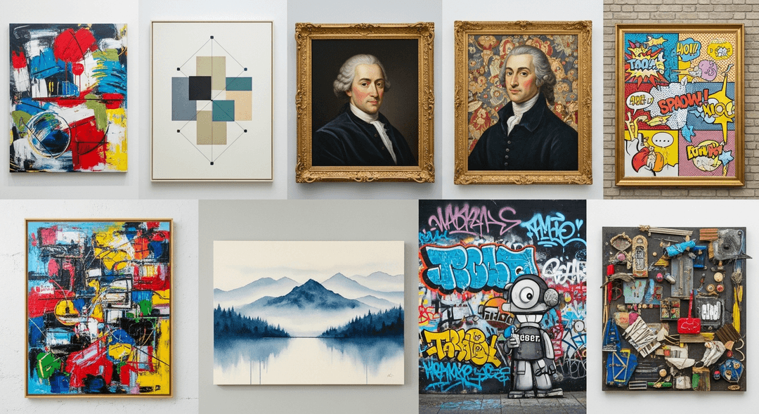 types of wall art paintings