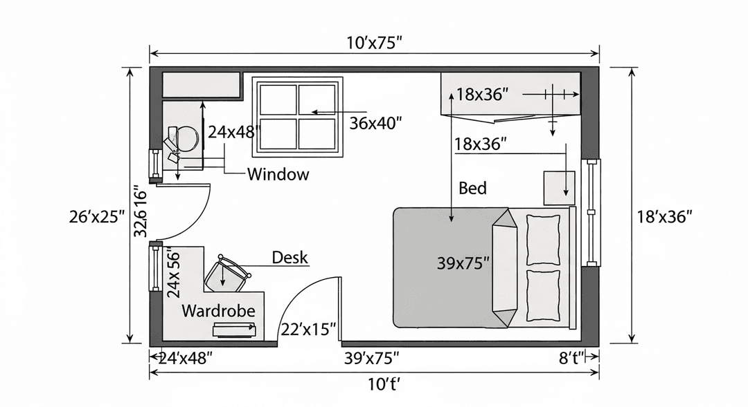 Minh họa: 5. Cẩm nang thực chiến: Mẹo lên layout cho phòng ngủ nhỏ không bị ngợp