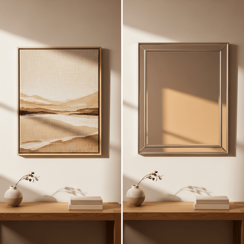 Minh họa: Đứng giữa hai lựa chọn: Canvas mộc mạc hay Tráng Gương lộng lẫy?