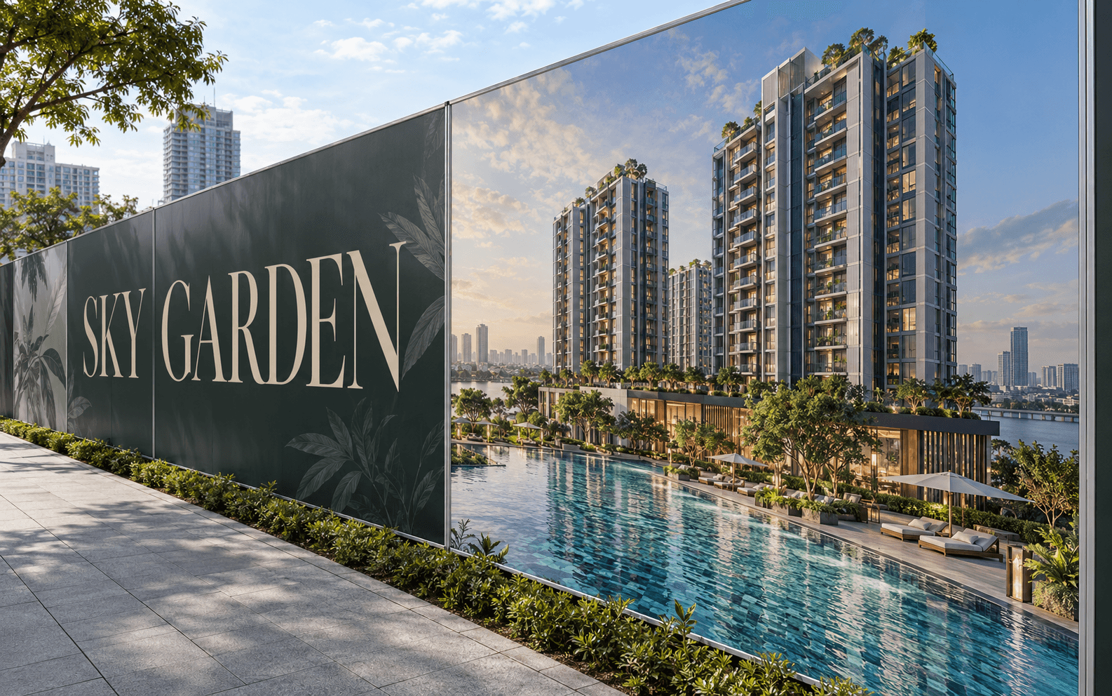 Rào quây công trình tấm phẳng 1.200 m cho khu đô thị Sky Garden – ảnh 1
