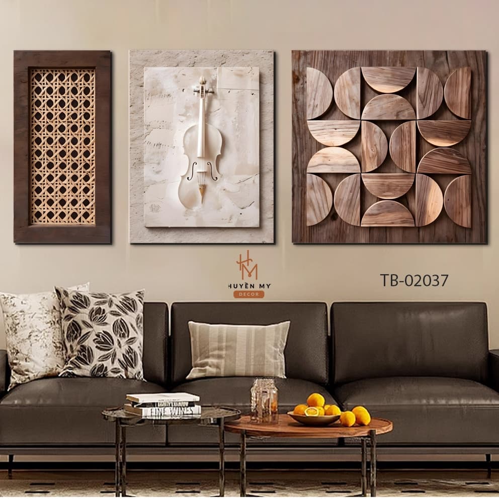 Tranh Decor 3D Treo Tường Hiện Đại, Canvas Phòng Khách, Phòng Ngủ