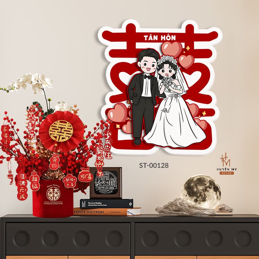 Tranh Dán Sticker Chữ Hỷ Nhiều Mẫu Đẹp, Trang Trí Đám Cưới, Hỏi – ảnh 2