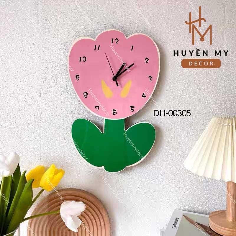 Đồng Hồ Tráng Gương Treo Tường, Tranh Treo Tường Họa Tiết Dễ Thương