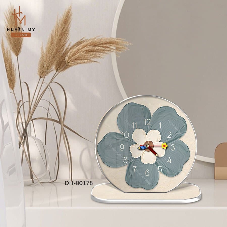 Đồng hồ để bàn Doomi nhỏ dễ thương decor góc học tập, góc làm việc – ảnh 2