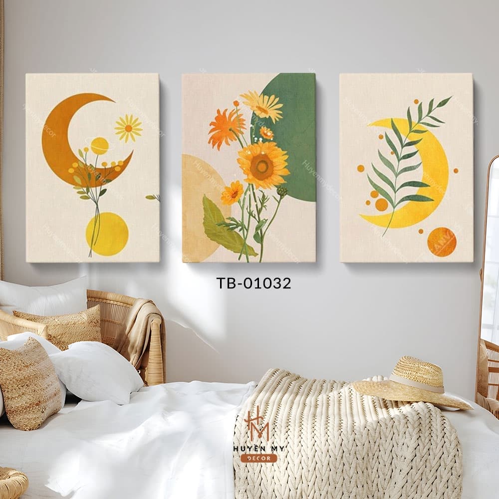 50 Mẫu Tranh Bộ 3 Canvas Gỗ Thông Cao Cấp Trang Trí Phòng Khách, Ngủ – ảnh 2