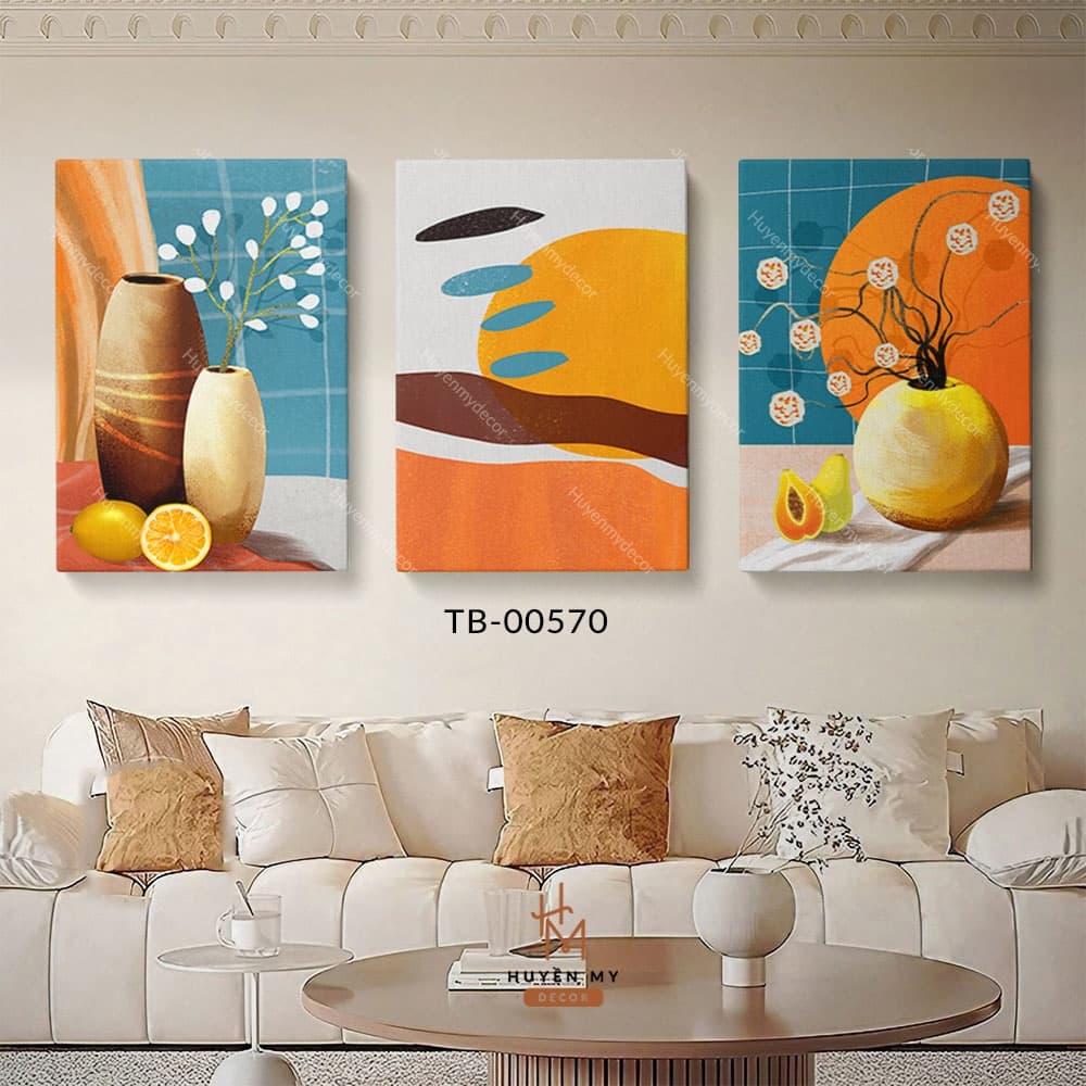 50 Mẫu Tranh Bộ 3 Canvas Gỗ Thông Cao Cấp Trang Trí Phòng Khách, Ngủ