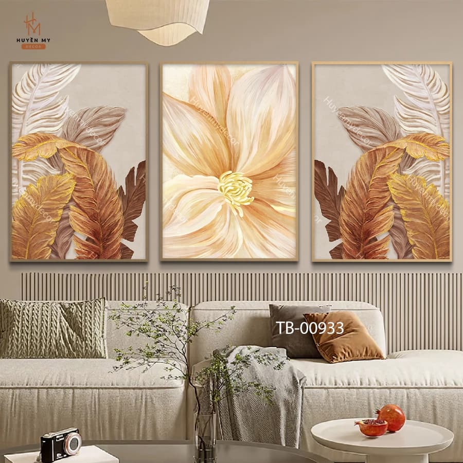 Bộ 3 Tranh Treo Tường Canvas Nhiều Mẫu Hiện Đại Trendy Trang Trí Phòng Khách – ảnh 2