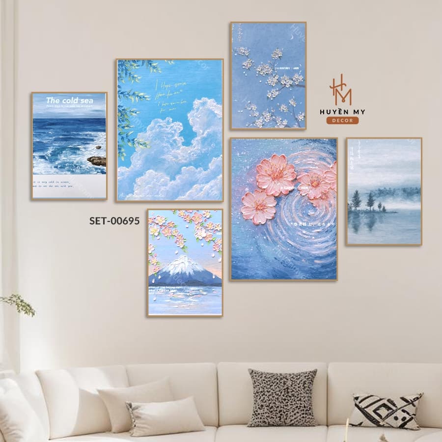 Set 6 Tranh Dán Tường Mẫu Hiện Đại Trang Trí Phòng Khách, Ngủ Nghệ Thuật – ảnh 2