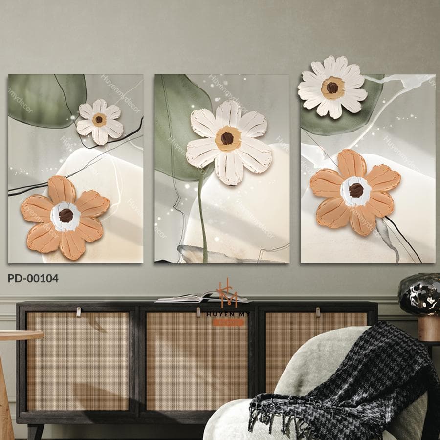 Set 3 Tranh Phù Điêu Dán Tường Cô Gái Nghệ Thuật Decor Hiện Đại Phòng Ngủ – ảnh 2