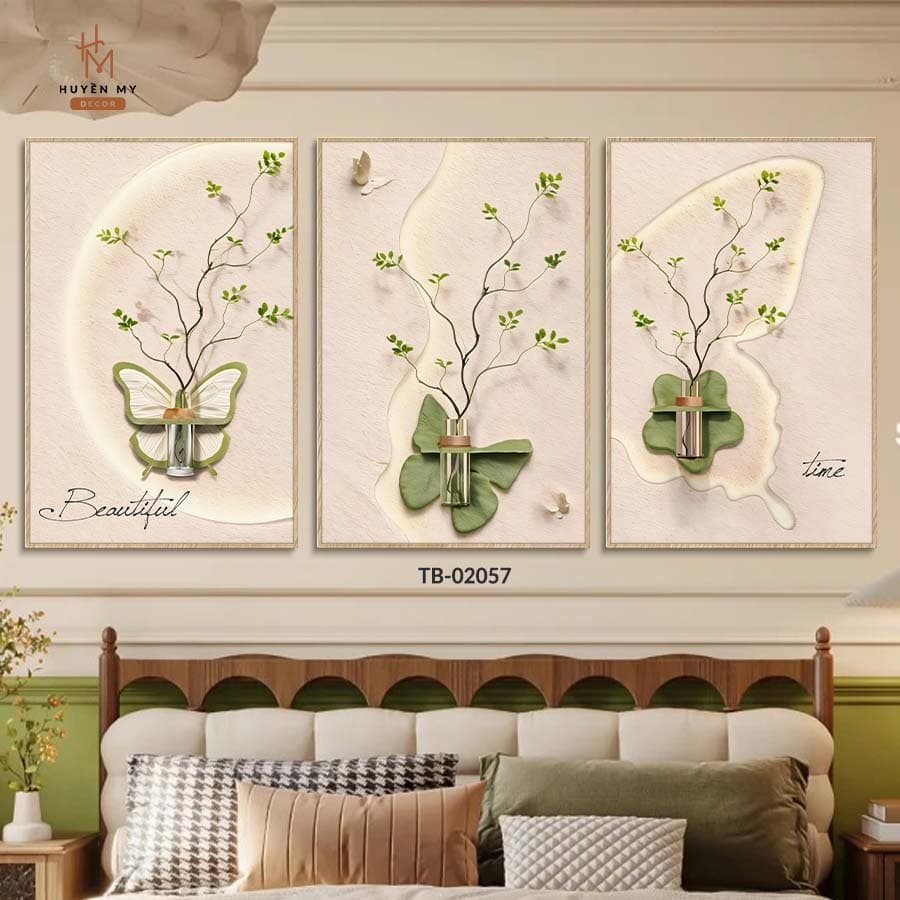 Bộ 3 Tranh Treo Tường Canvas Nhiều Mẫu Hiện Đại Trendy Trang Trí Phòng Khách