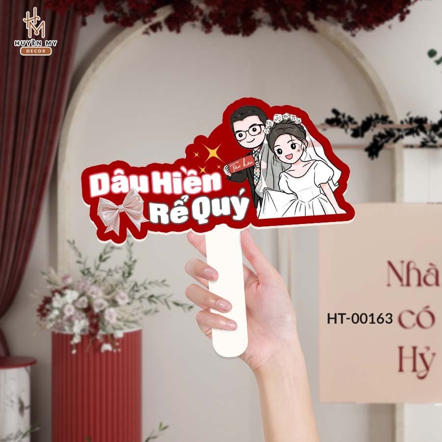 Hashtag Cưới Hỏi Mẫu Mới Có Sẵn Tay Cầm Chụp Ảnh Đám Cưới, Đám Hỏi