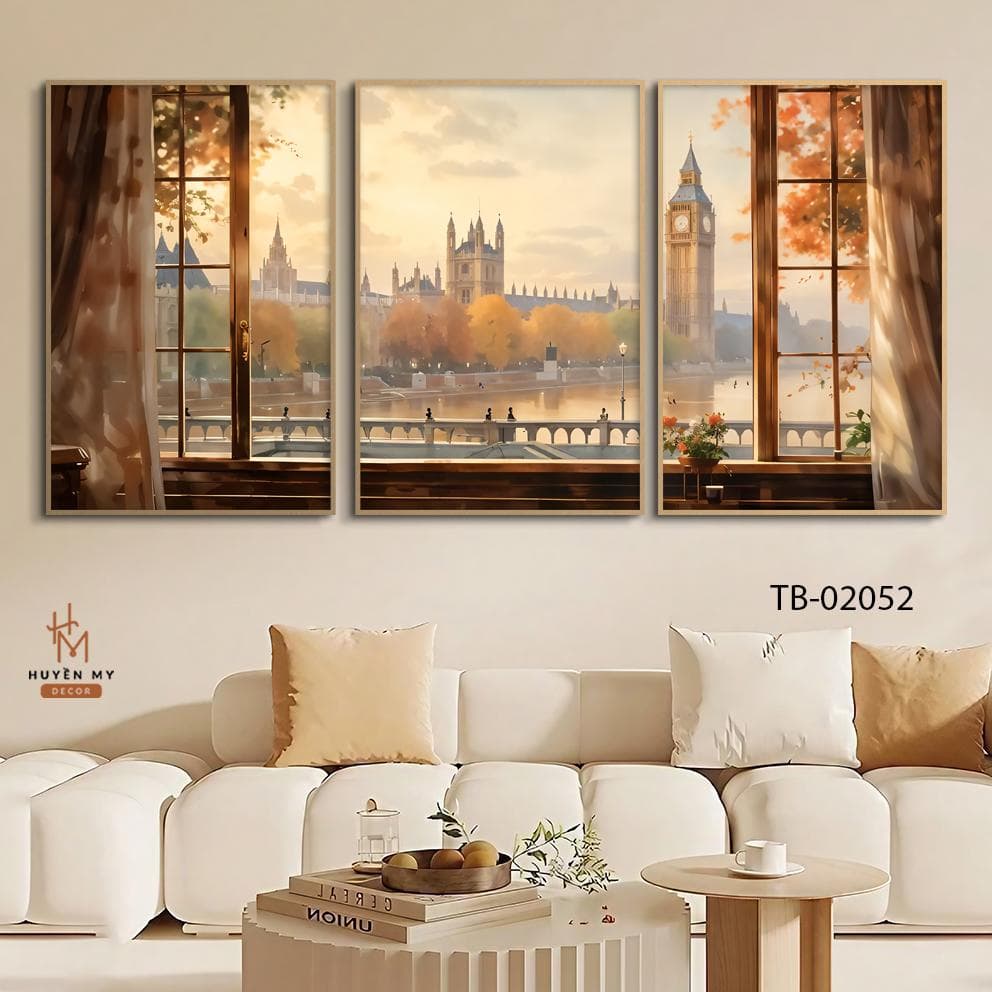 Bộ 3 Tranh Canvas Nhiều Mẫu Hiện Đại Vintage Trang Trí Phòng Khách, Ngủ – ảnh 2