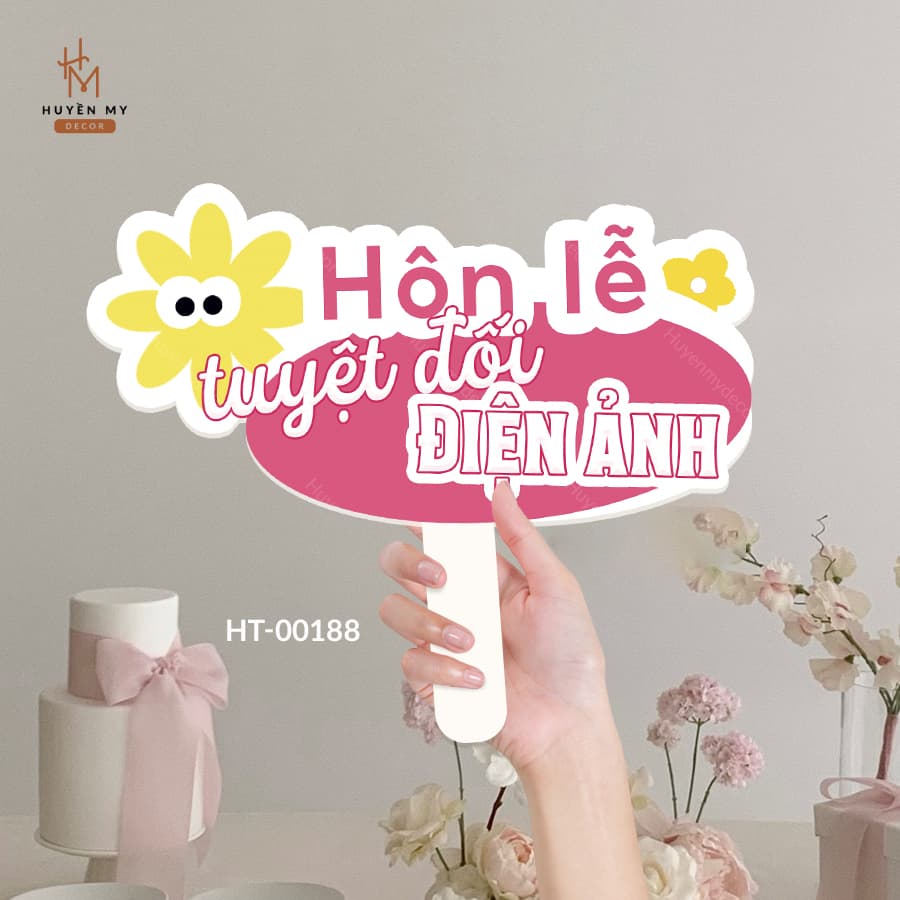 Hashtag Cưới Hỏi Có Sẵn Tay Cầm Chụp Ảnh Đám Cưới, Đám Hỏi