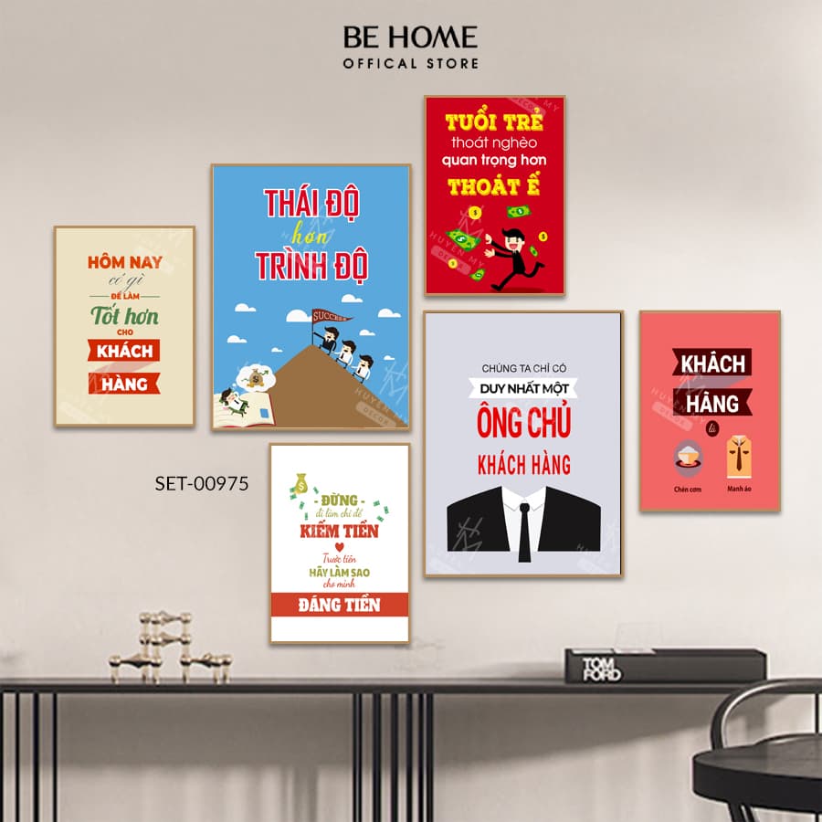 Set 6 Tranh Dán Tường Động Lực Trang Trí Văn Phòng, Truyền Năng Lượng – ảnh 2