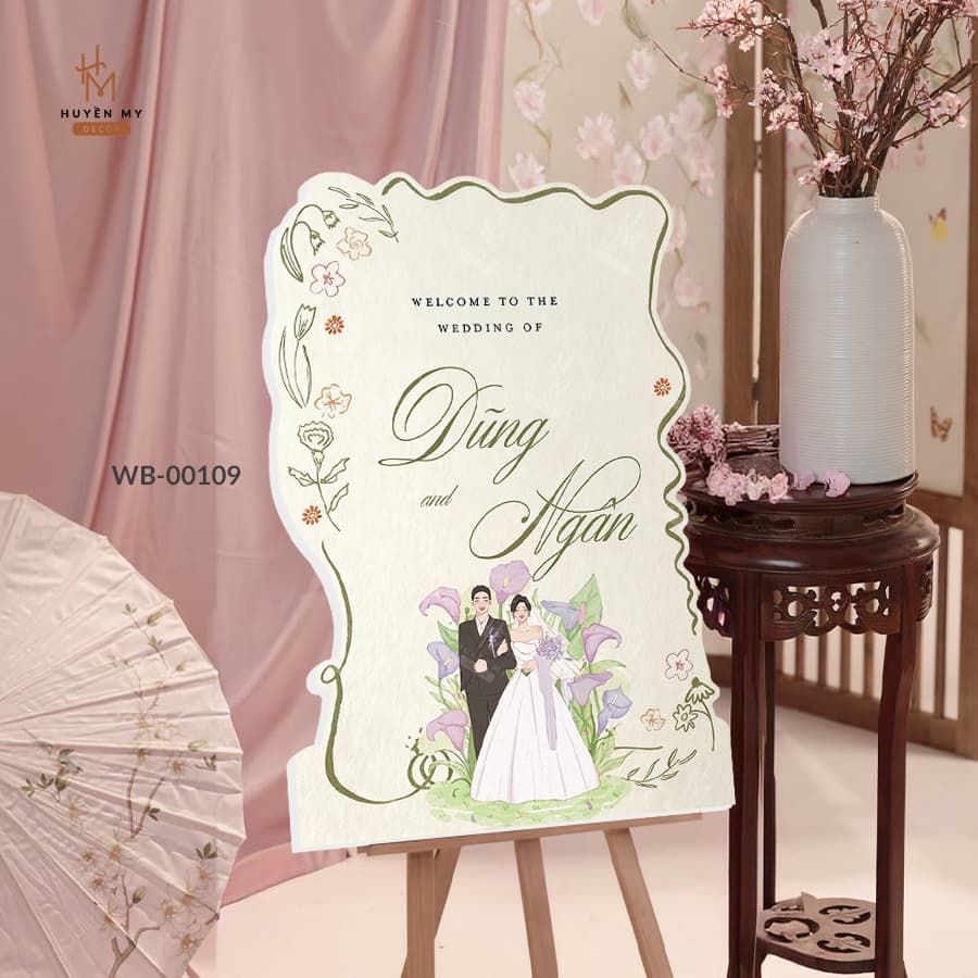 Bảng Chào Tiệc Cưới Cao Cấp, Trang Trí Đám Hỏi, Đám Cưới, Mẫu Sang Trọng – ảnh 2