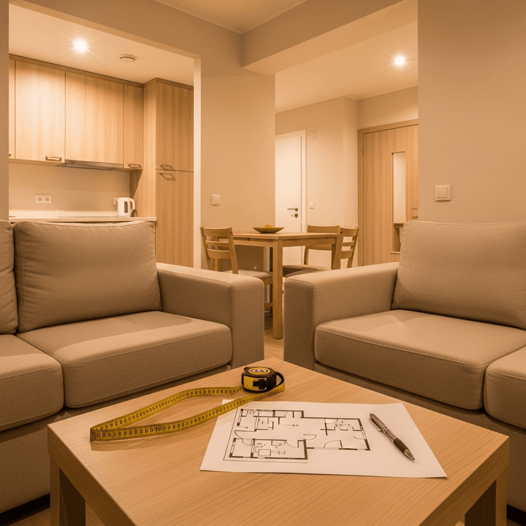 Minh họa: Góc giải đáp: Những câu hỏi thường gặp khi bố trí phòng khách 25m² liền bếp